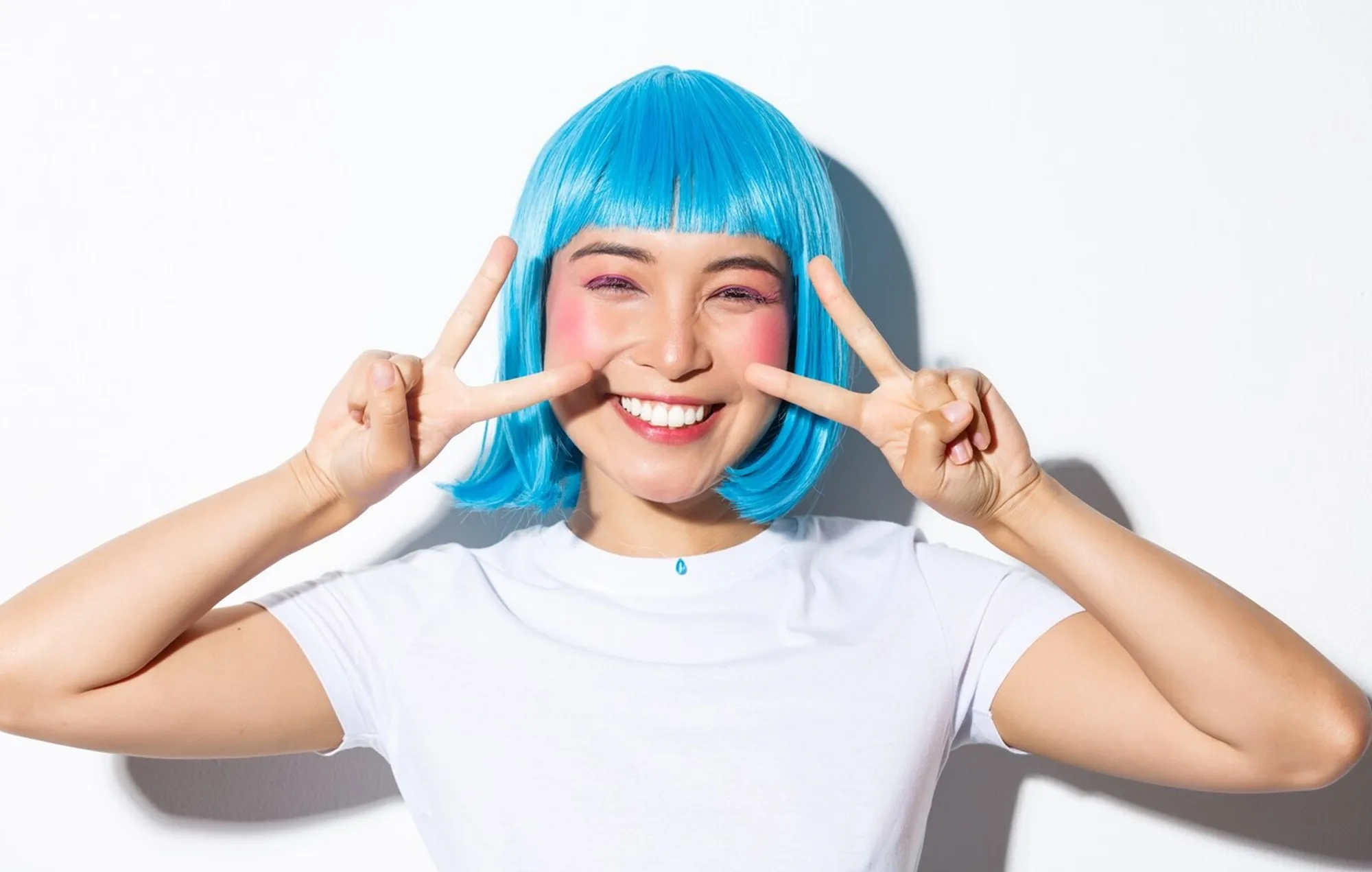 Smiling young woman with bright, healthy teeth